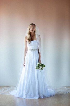 Robe de mariée plissage avec perle de lotus fermeutre eclair manche nulle