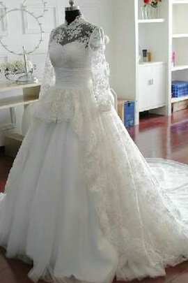 Robe de mariée eclaté elégant avec chiffon avec ruban decoration en fleur