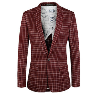 Plaid costume décontracté de luxe hommes marque manteaux grande taille