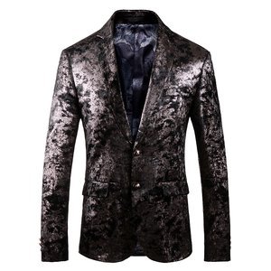 Hommes impression mode hommes smoking costume porter blazers scène