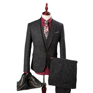 Slim fit costumes nouvelle marque hommes costume avec pantalon blazer affaires formelle