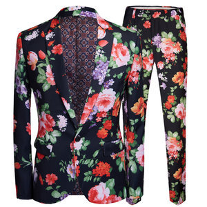 Fleur décontracté boutique veste mode 2 pièces slim fit