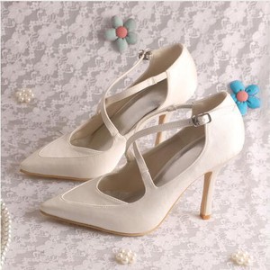 Chaussures de mariage romantique talons hauts printemps taille réelle du talon 3.54 pouce