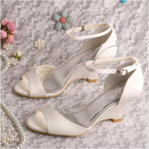 Chaussures de mariage compensées taille réelle du talon 3.15 pouce tendance automne hiver