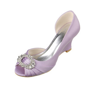 Chaussures pour femme taille réelle du talon 2.95 pouce printemps eté compensées charmante