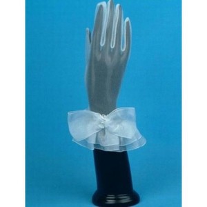 Tulle avec des gants bowknot blanc Chic mariée