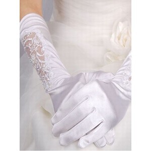 Gants de luxe taffetas blanc de mariée