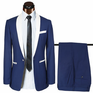 Tuxedos hommes smart décontracté affaires 2 pièces slim fit costume