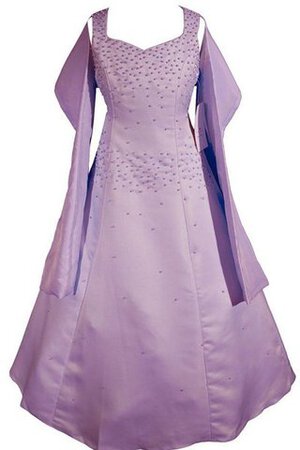 Robe cortège fille ligne a fermeutre eclair avec perle avec nœud à boucles avec jacket