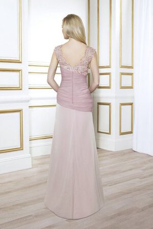 Robe de bal classique v encolure avec manche courte en dentelle fermeutre eclair