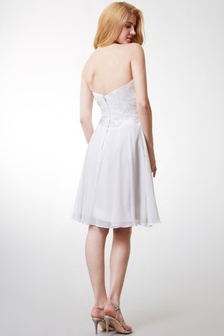 Robe de graduation delicat fermeutre eclair manche nulle avec chiffon de bustier