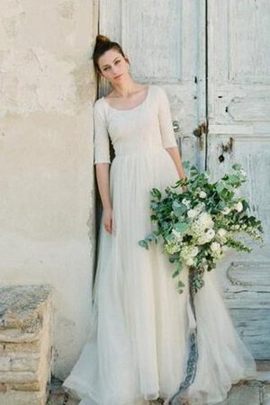 Robe de mariée fermeutre eclair de traîne courte de lotus a plage manche nulle