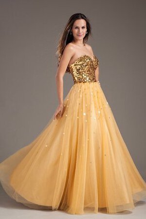 Robe de quinceanera brillant col en forme de cœur ligne a manche nulle textile taffetas