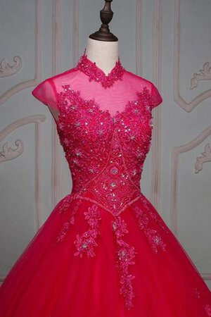 Robe de quinceanera avec gradins en organza appliques elevé de mode de bal