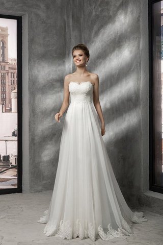 Robe de mariée delicat en dentelle appliques cordon en plage