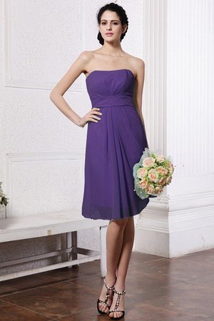 Robe demoiselle d'honneur bref plissé collant au niveau de genou en chiffon