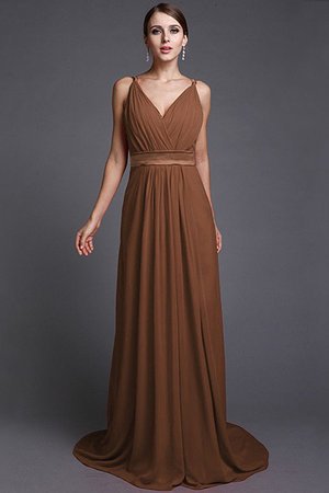 Robe demoiselle d'honneur naturel longue avec chiffon ligne a de lotus