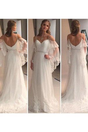 Robe de mariée mode plissage sexy au bord de la mer avec perle