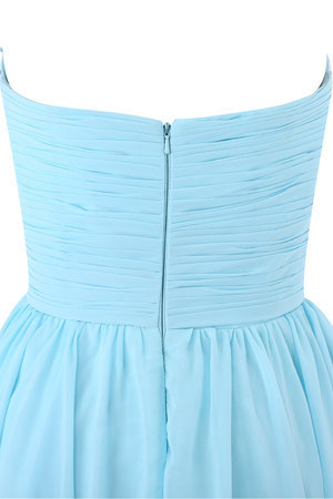 Robe de cocktail courte avec perle avec cristal avec sans manches avec chiffon