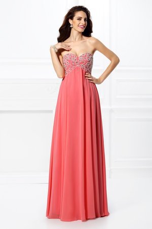 Robe de bal longue ligne a de col en cœur de princesse avec chiffon