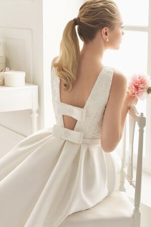 Robe de mariée naturel longue col en bateau trou serre ceinture