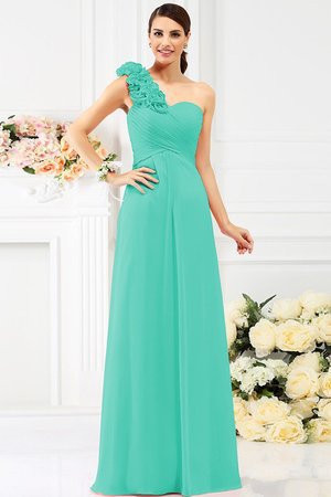 Robe demoiselle d'honneur longue avec fleurs de princesse ligne a en chiffon