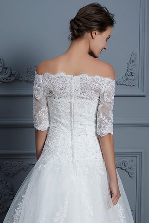 Robe de mariée avec manche 1/2 parfait d'epaule ecrite de mode de bal naturel