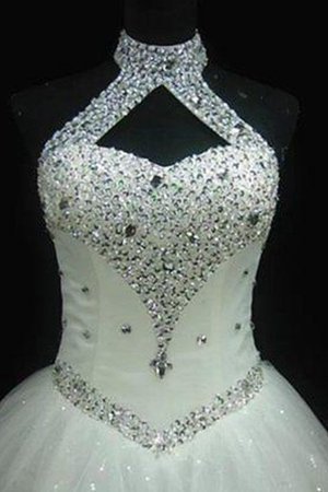 Robe de mariée avec perle noble longueur au ras du sol en tulle de mode de bal