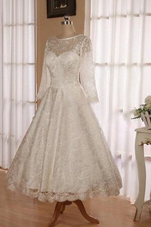 Robe de mariée vintage avec zip manche nulle ligne a col en bateau