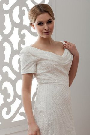 Robe mère de mariée maillot de traîne courte avec perle de col en v