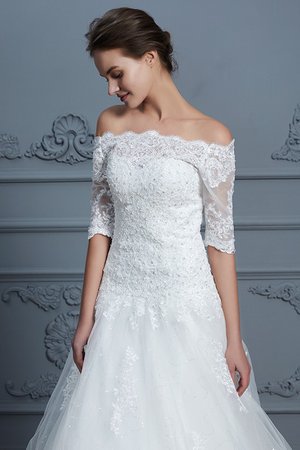 Robe de mariée avec manche 1/2 parfait d'epaule ecrite de mode de bal naturel