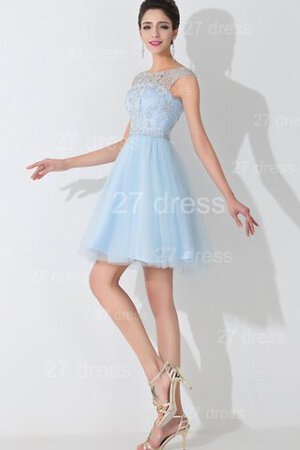 Robe fête de la rentrée charmeuse facile de col bateau textile en tulle avec perle