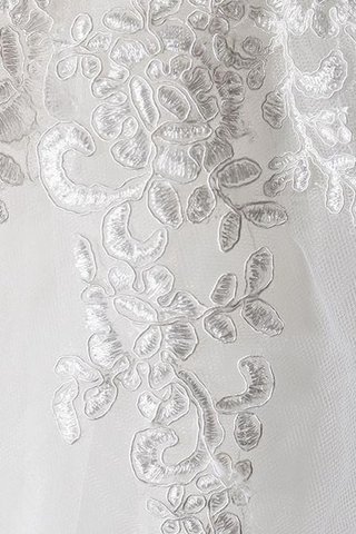 Robe de mariée naturel en dentelle de mode de bal decoration en fleur bretelles spaghetti