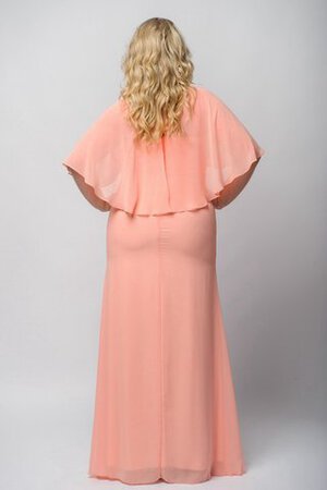 Robe de bal avec chiffon fermeutre eclair gaine au niveau de cou avec manche courte