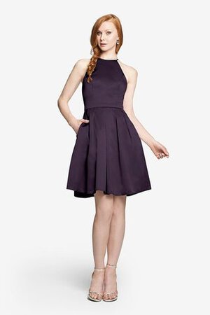 Robe demoiselle d'honneur bref manche nulle avec chiffon a-ligne