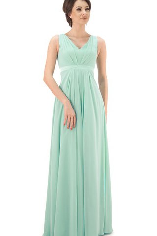 Robe demoiselle d'honneur distinguee ceinture avec chiffon manche nulle jusqu'au sol