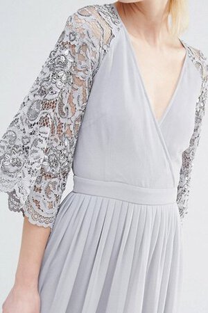 Robe demoiselle d'honneur plissage avec zip avec manche 1/2 ligne a manche nulle