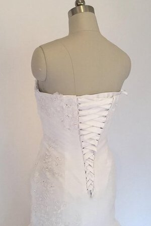 Robe de mariée cordon textile en tulle avec sans manches de sirène de traîne moyenne