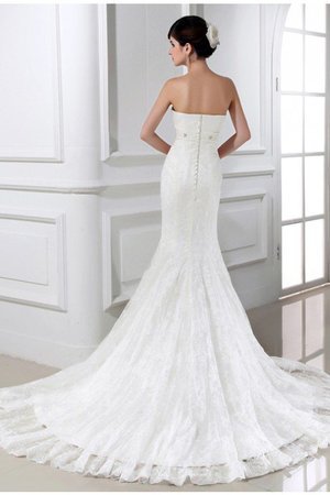 Robe de mariée textile en tulle manche nulle de sirène de bustier avec perle