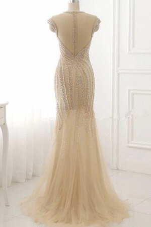 Robe de bal pailleté elégant fermeutre eclair avec manche courte avec perle