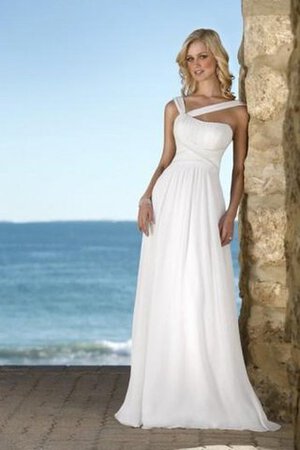 Robe de mariée au bord de la mer avec perle maillot de traîne courte decoration en fleur