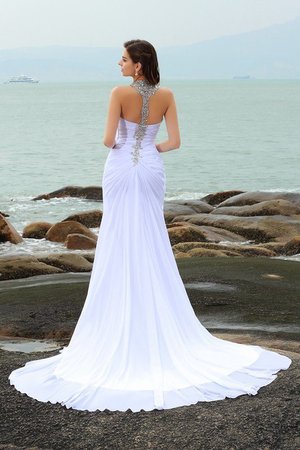 Robe de mariée bretelles spaghetti de traîne mi-longue manche nulle gaine a plage