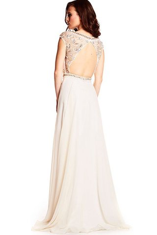 Robe de bal distinguee avec chiffon noeud de traîne courte avec manche courte