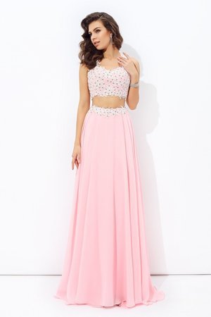 Robe de bal longue fermeutre eclair jusqu'au sol 2 pice avec chiffon