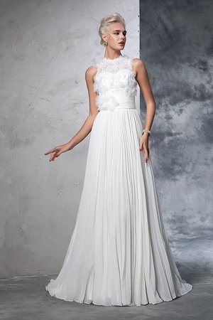 Robe de mariée de princesse en chiffon de tour de ceinture empire elevé ligne a