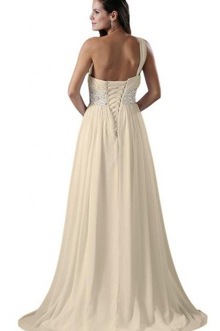 Robe mère de mariée eclaté manche nulle jusqu'au sol d'épaule asymétrique ligne a