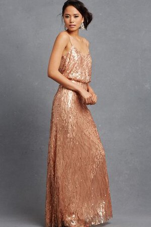 Robe demoiselle d'honneur pailleté longue à la mode bandouliere spaghetti ligne a