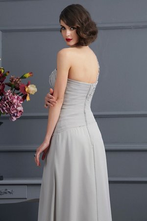 Robe mère de mariée longue naturel appliques ligne a d'épaule asymétrique