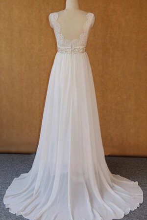 Robe de mariée pétillant longueur au ras du sol manche nulle avec cristal grandiose