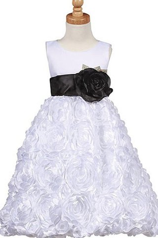 Robe cortège fille ceinture de lotus avec fleurs manche nulle